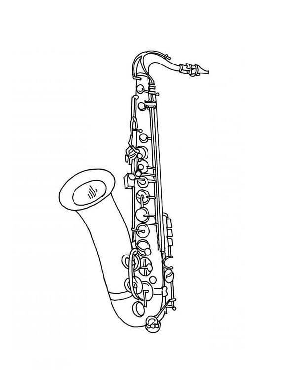 God saksofon fargeleggingsside