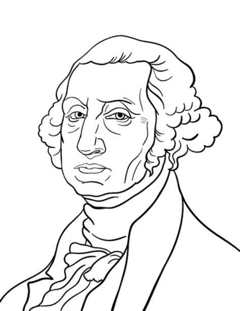 Grunnleggende George Washington-ansikt fargelegging