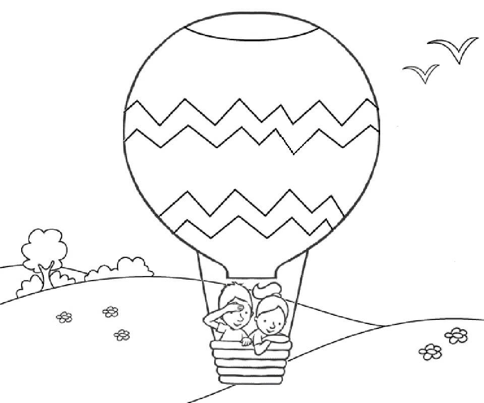 Varmluftsballong fargelegging
