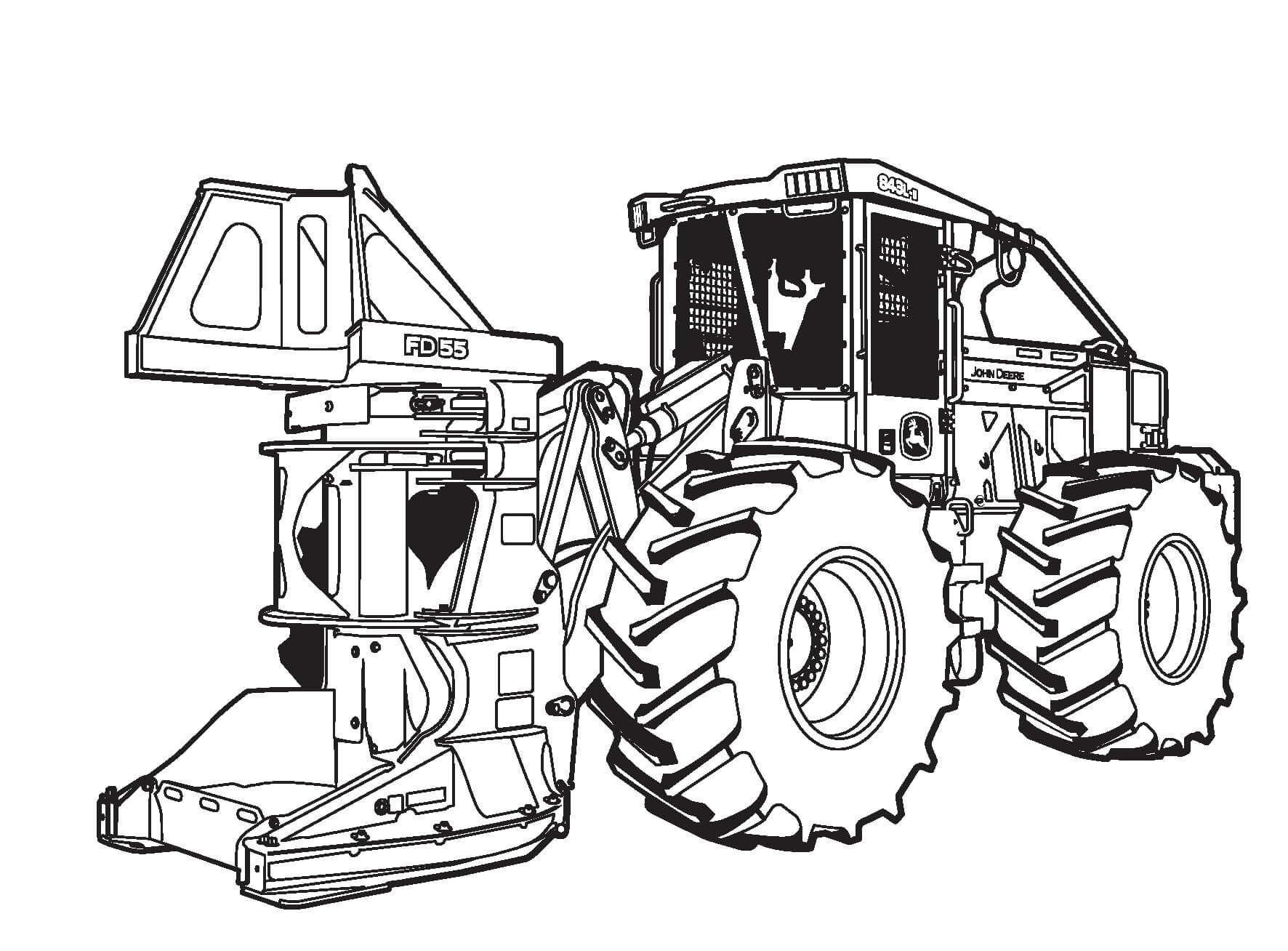 John Deere Traktor fargelegging