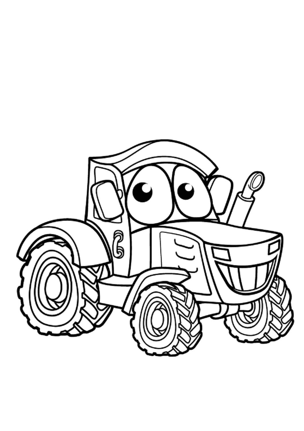 Kugård Og Traktor fargeleggingsside