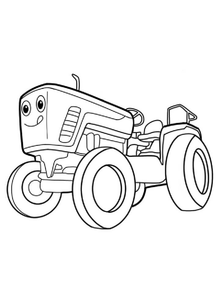 Morsom Traktor fargeleggingsside