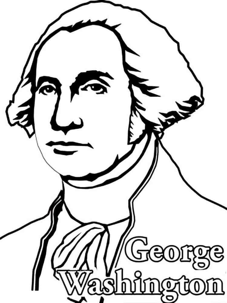 Portrett av George Washington fargelegging