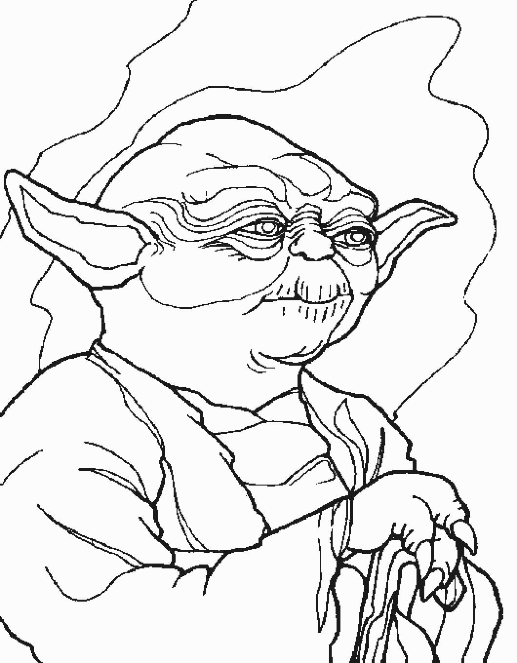 Portrett av mester Yoda fargelegging