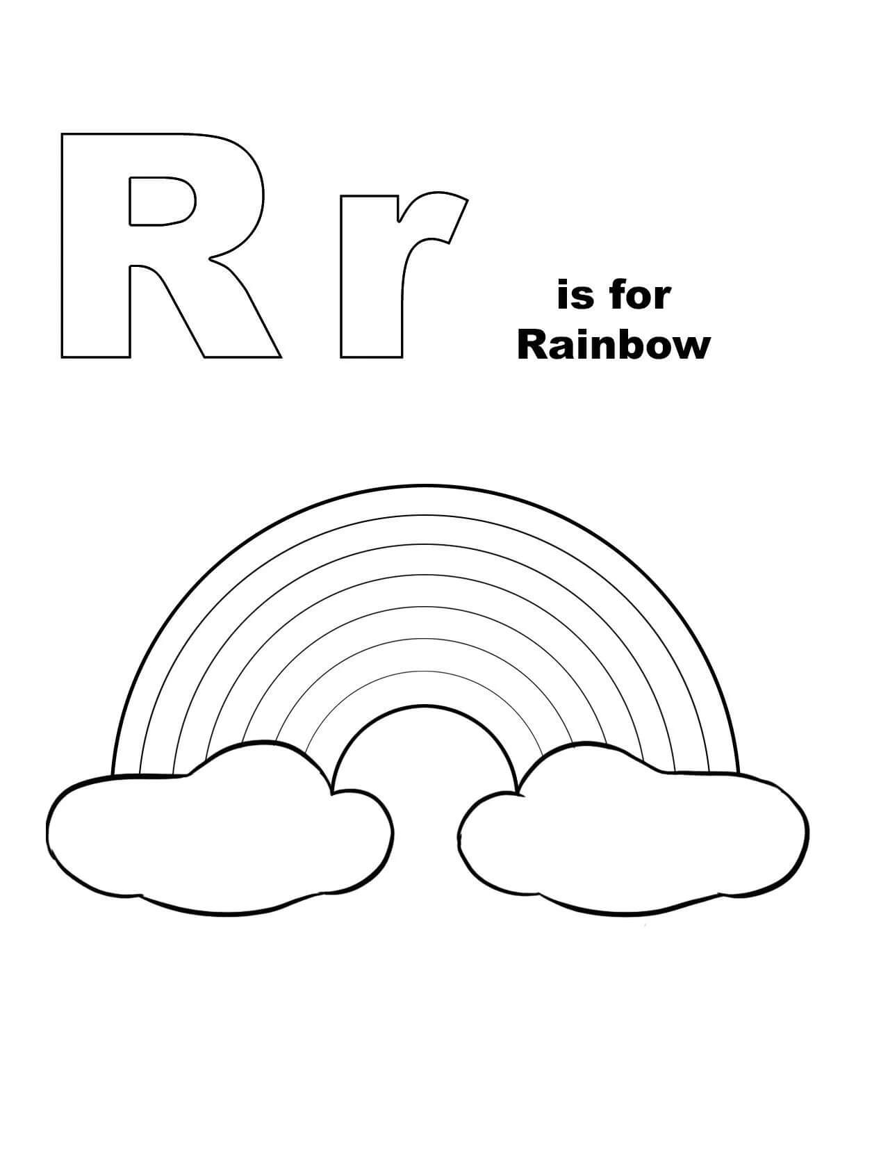 R Er For Regnbuen fargeleggingsside