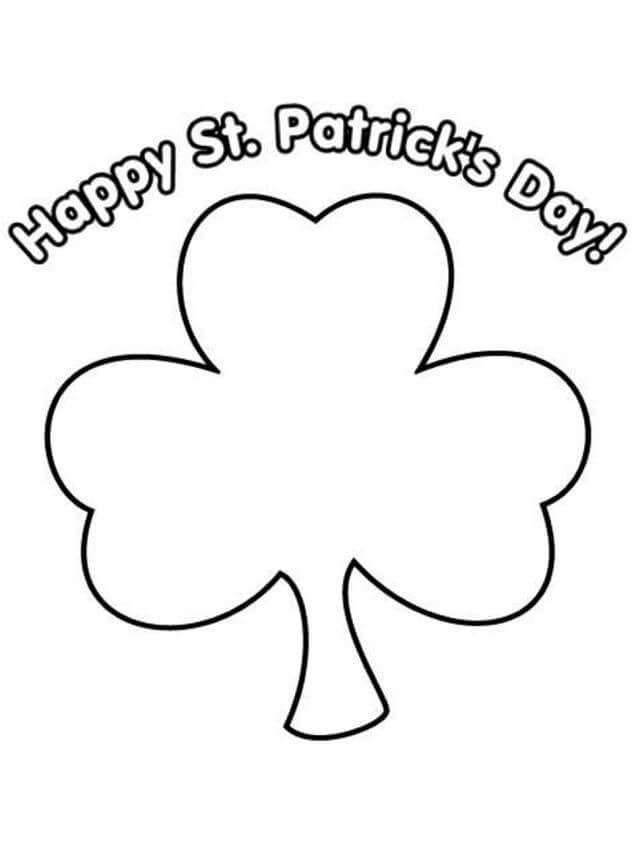 Shamrock I Gratulerer med St.Patrick’s Day fargeleggingsside