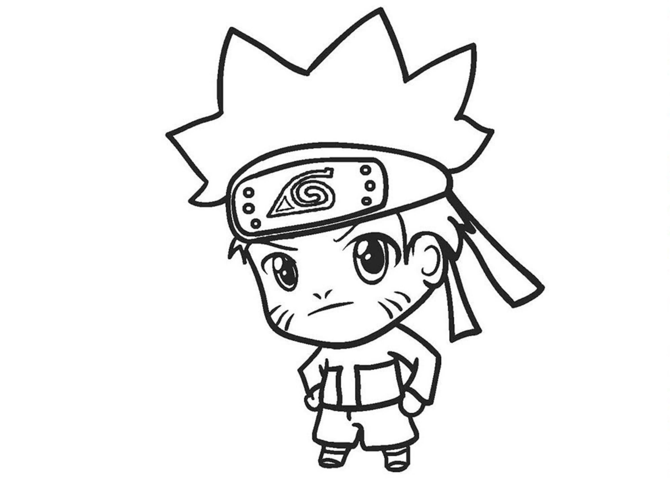 Søt Chibi Naruto fargelegging