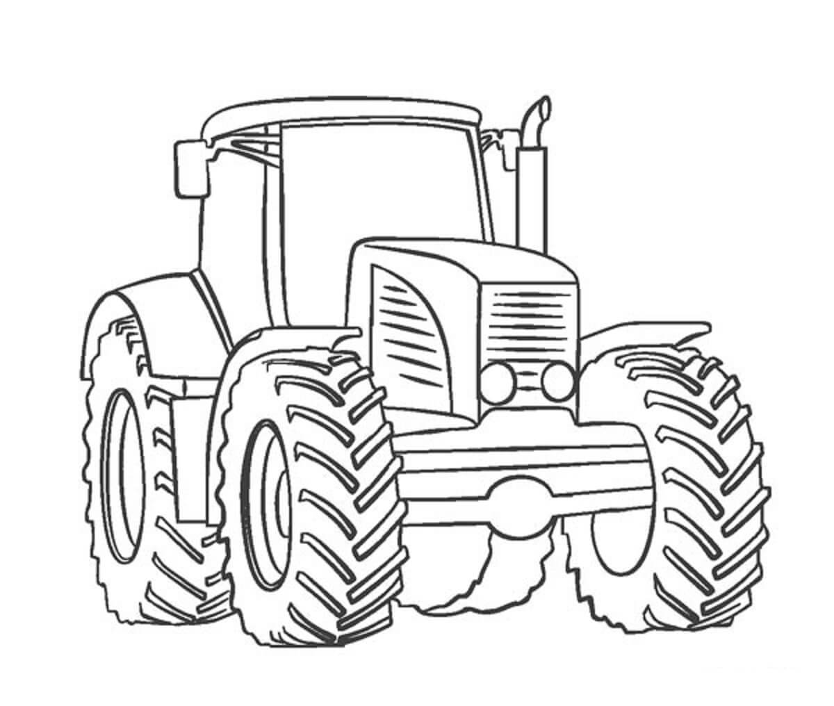 Tegning Traktor fargeleggingsside