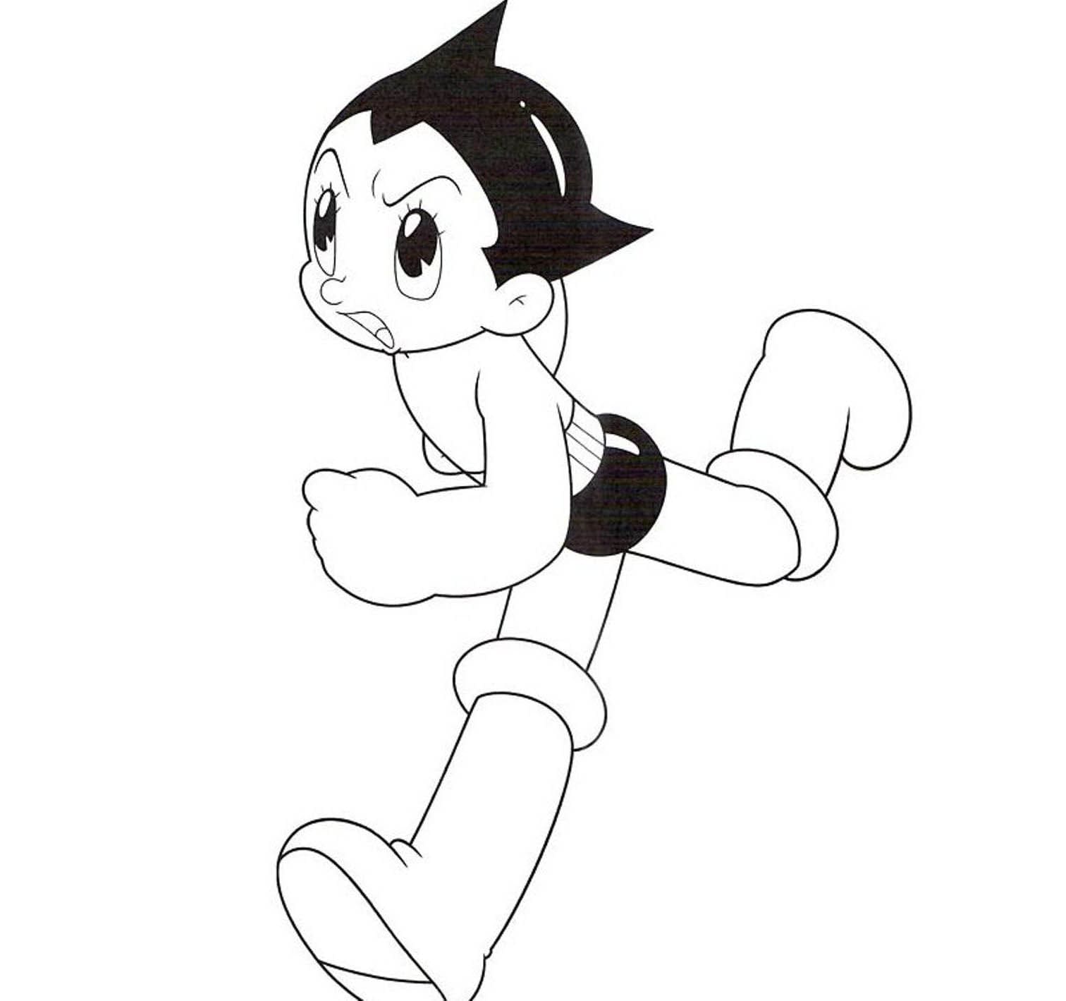 Astro Boy kjører fargelegging