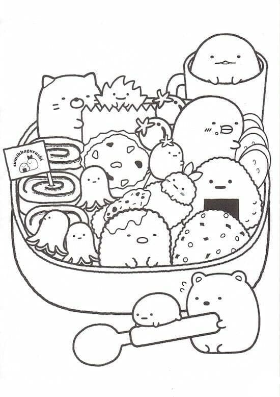 Bento Sumikko Gurashi fargeleggingsside