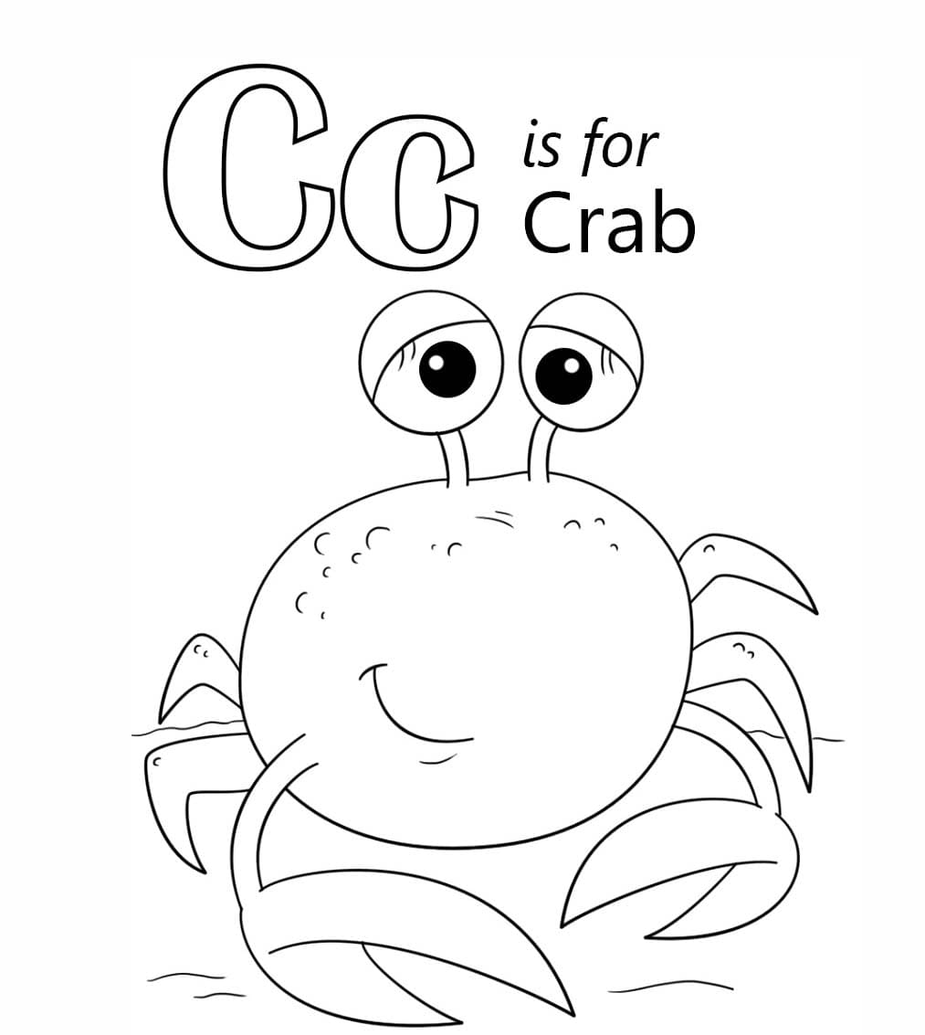 Bokstaven C Er For Krabbe fargelegging