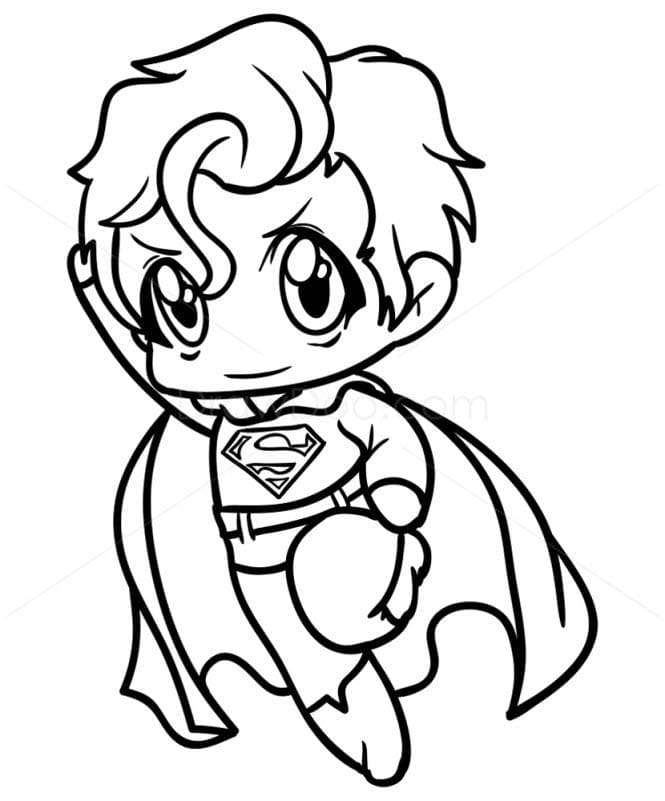 Chibi Superman fargeleggingsside