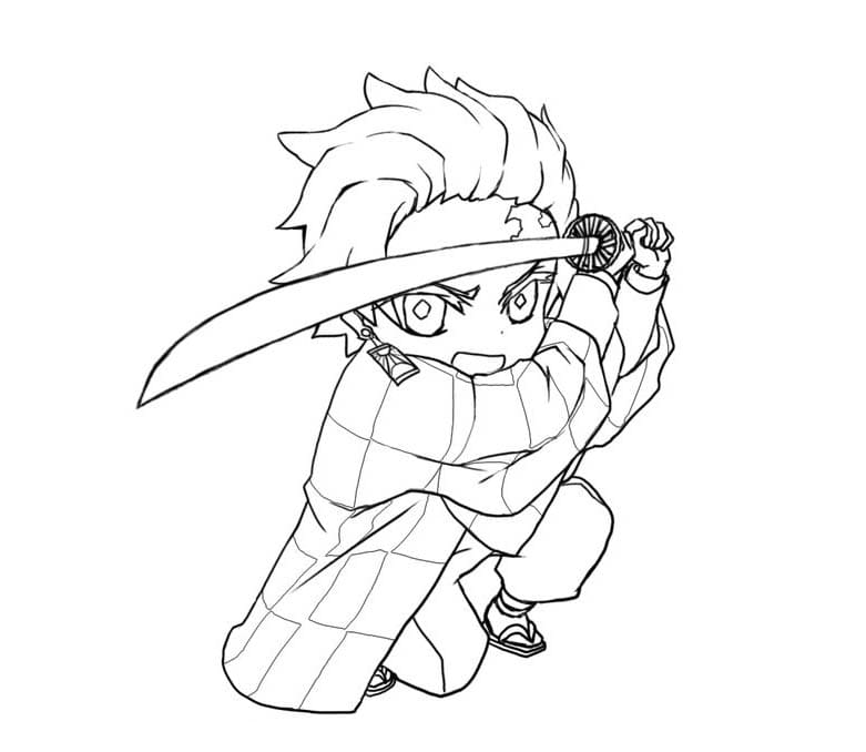 Chibi Tanjiro fargelegging