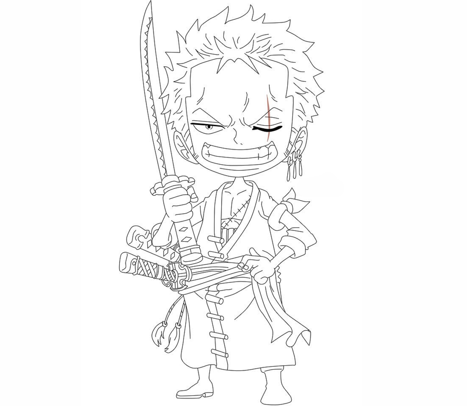 Chibi Zoro fargeleggingsside