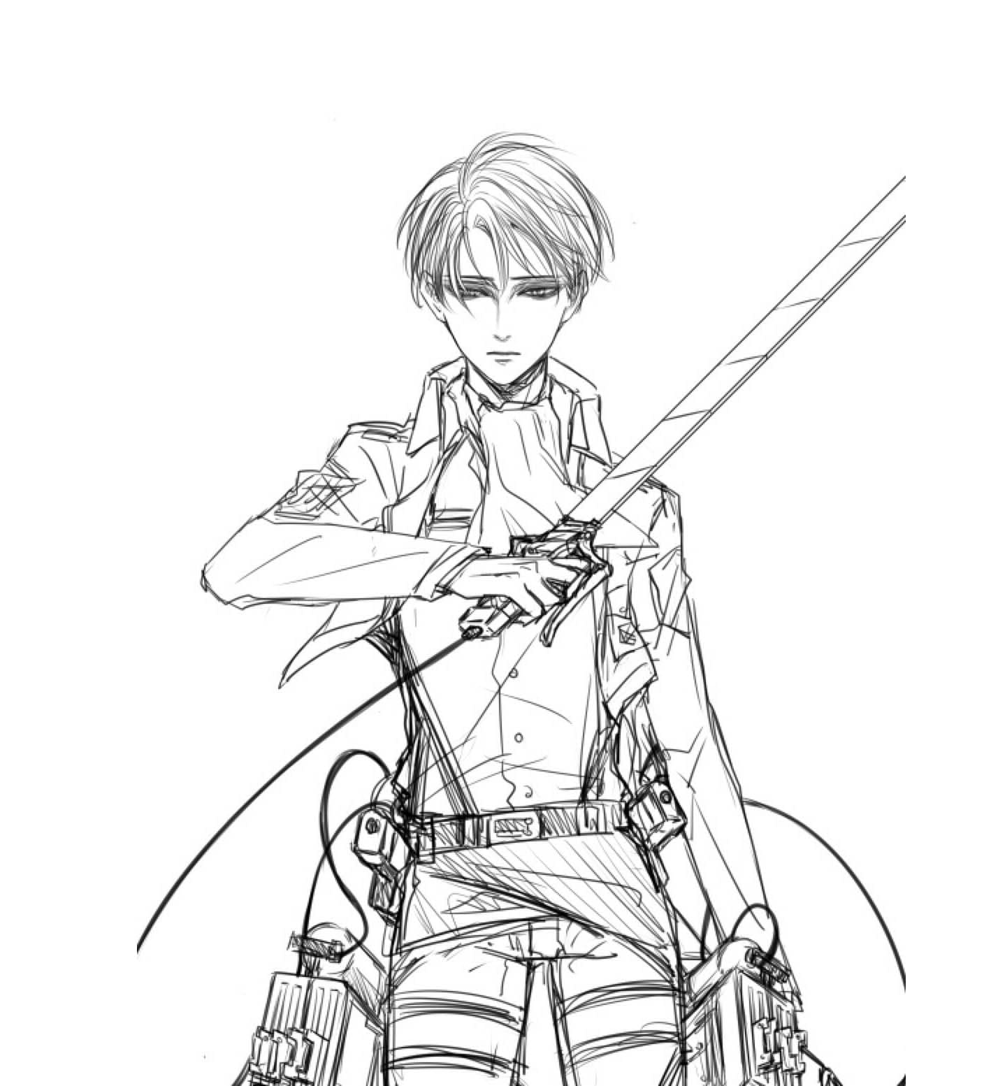 Hyggelig Levi Ackerman fargeleggingsside