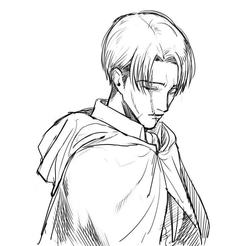 Levi Ackerman-portrett fargelegging