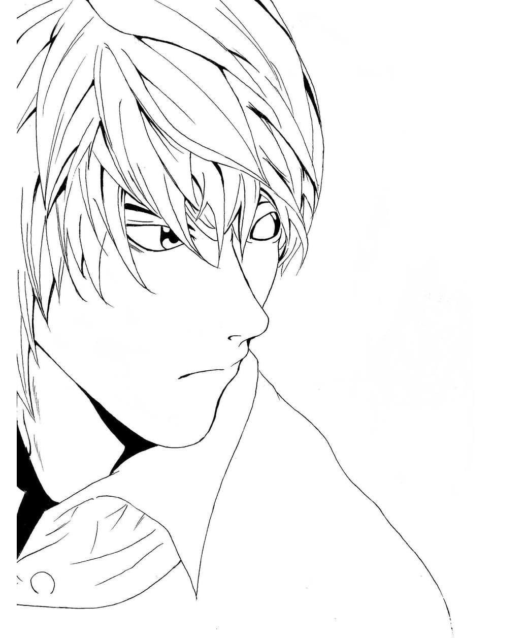 Light Yagami Bilde gratis fargeleggingsside