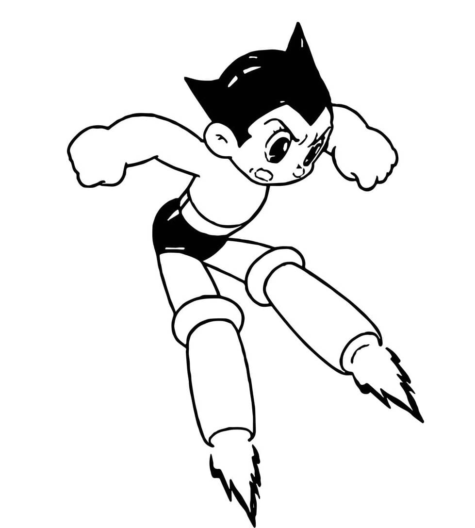 Seriøs Astro Boy fargelegging