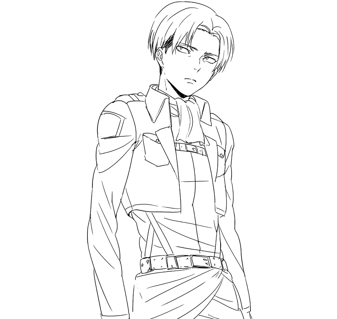 Utskrivbar Levi Ackerman disposisjon fargelegging