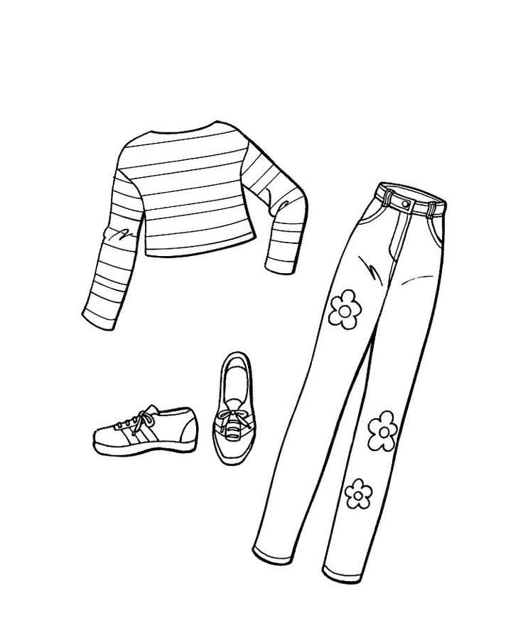 Clothes Image Outline fargelegging