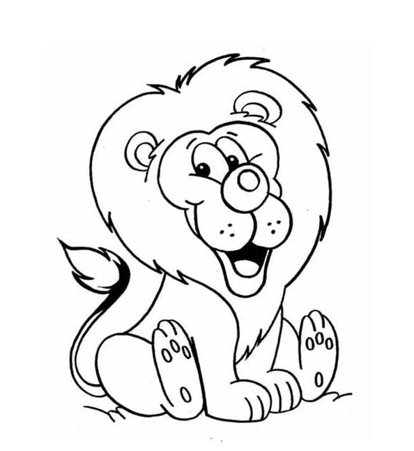 Cute Lion Image fargeleggingsside