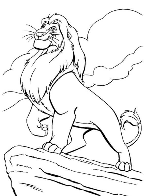 Tegneserie Løvenes Konge fargelegging
