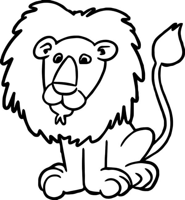 Veldig Enkel Løve fargeleggingsside
