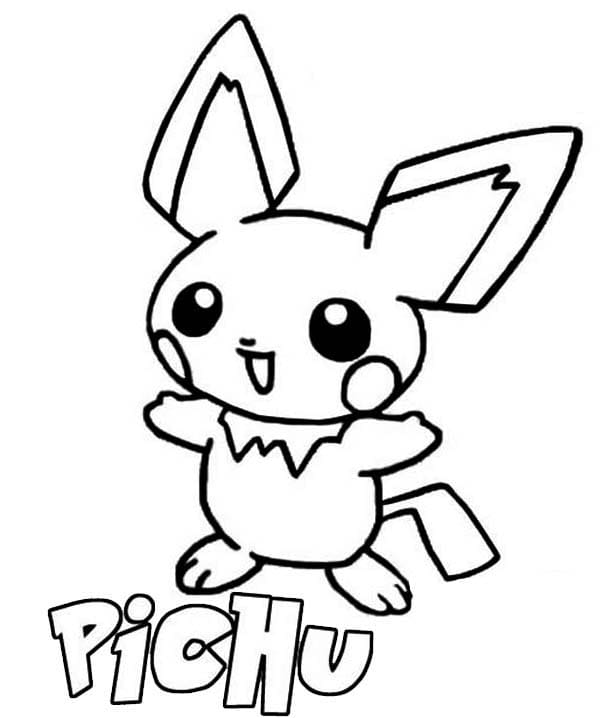 Gratis Pichu for barn fargelegging