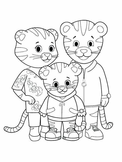 Gratis tegneserie om Daniel Tiger fargeleggingsside