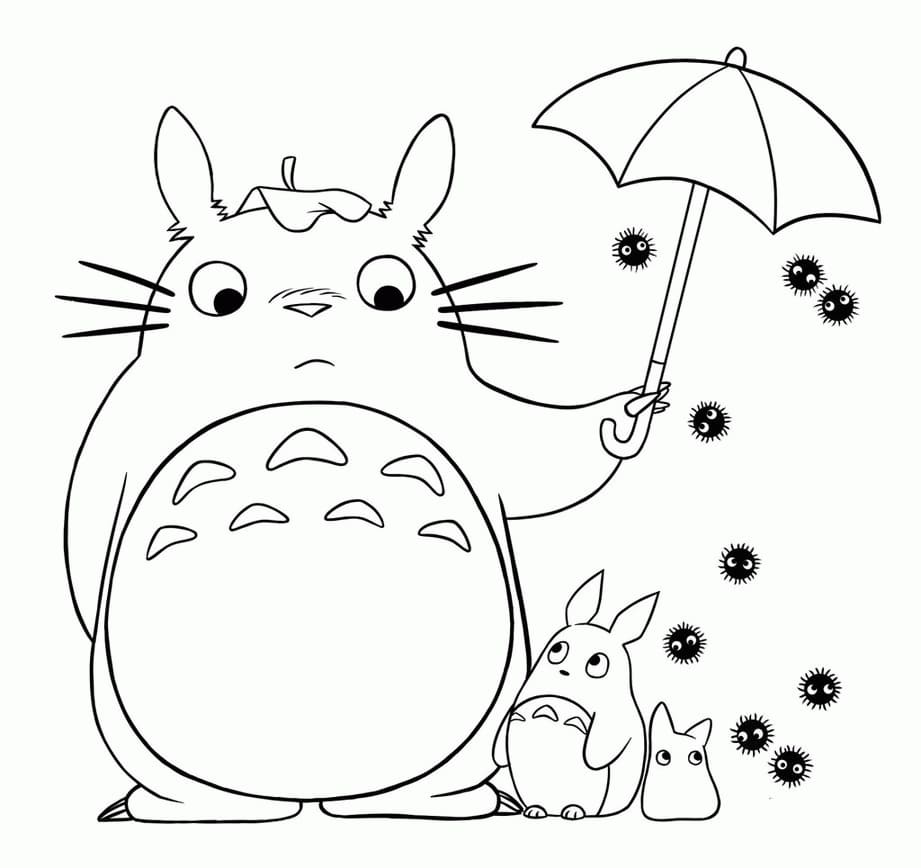 Gratis Totoro-bilde fargelegging