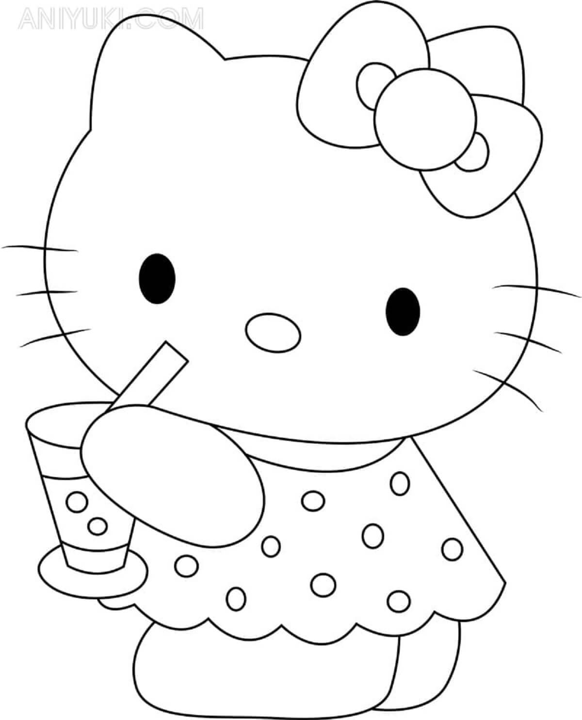 Hello Kitty Holder Drinker fargeleggingsside
