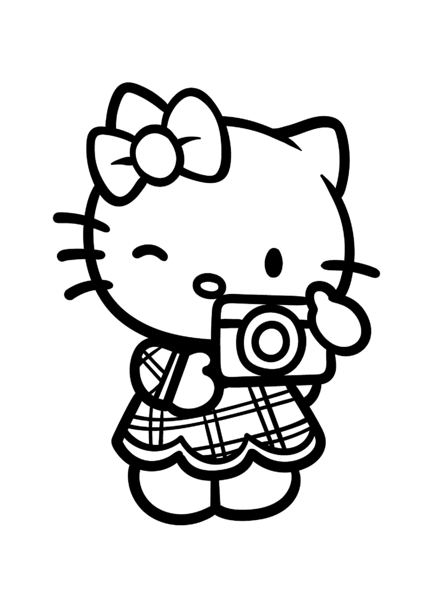 Hello Kitty Holder Kamera fargelegging