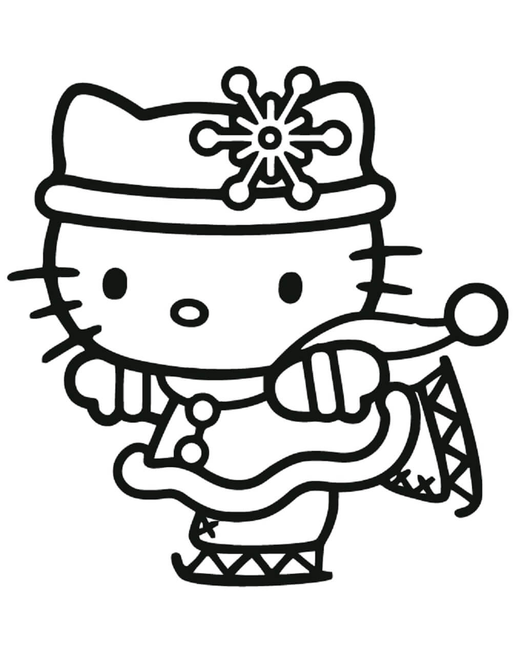 Hello Kitty Skøyter fargelegging