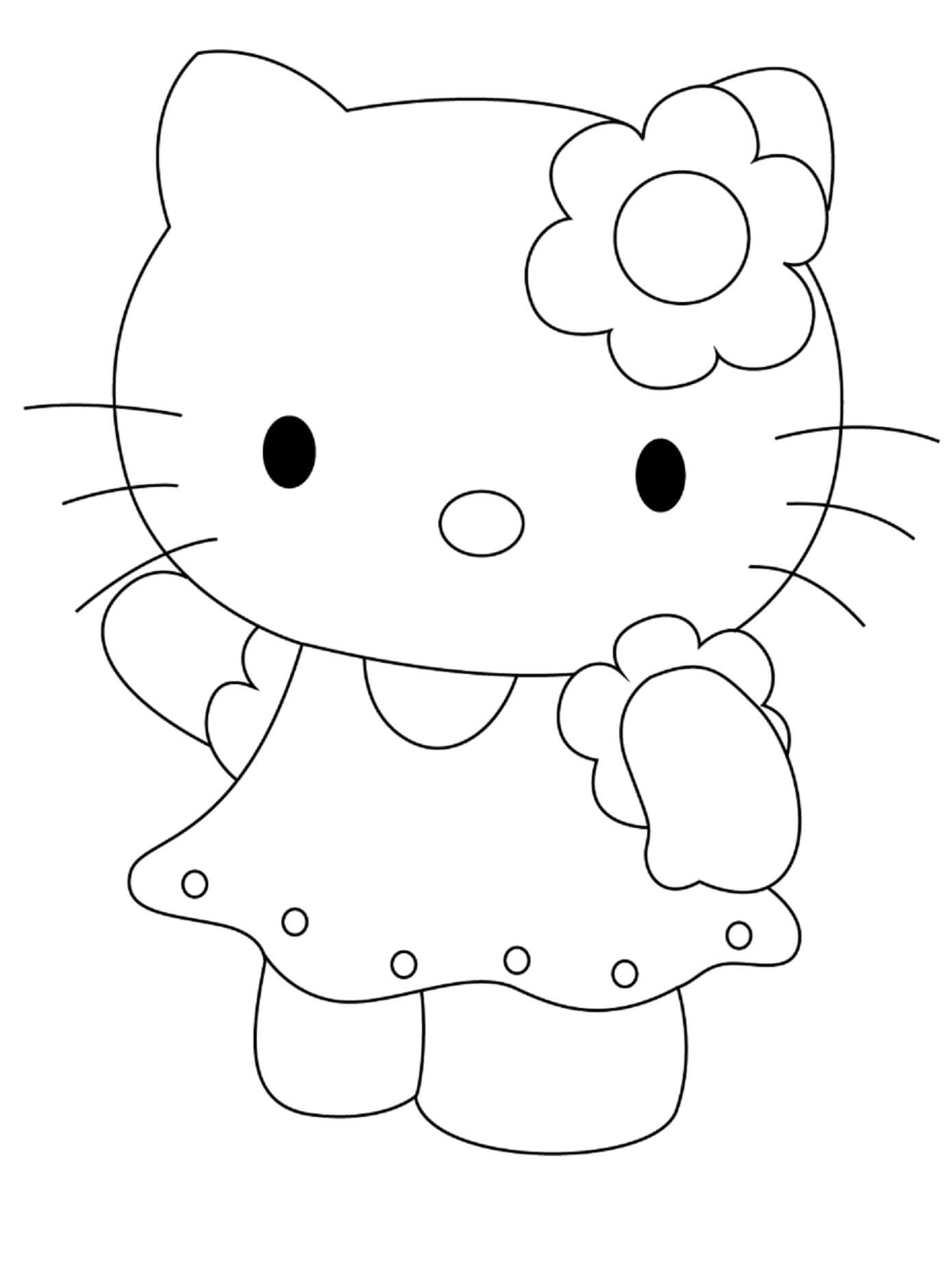 Kjempebra Hello Kitty fargelegging