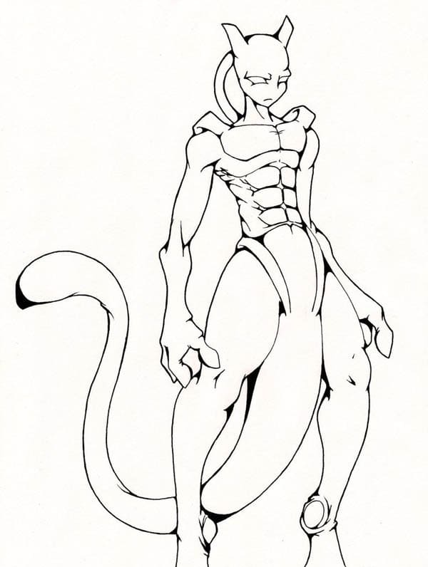 Mewtwo Bilde gratis fargeleggingsside