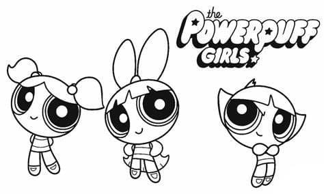 Powerpuffjentene Bilde fargelegging