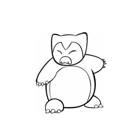 Seriøs Snorlax fargeleggingsside