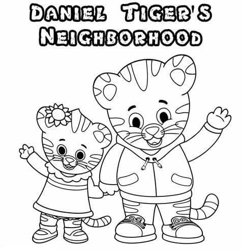 Skriv ut Daniel Tiger fargeleggingsside