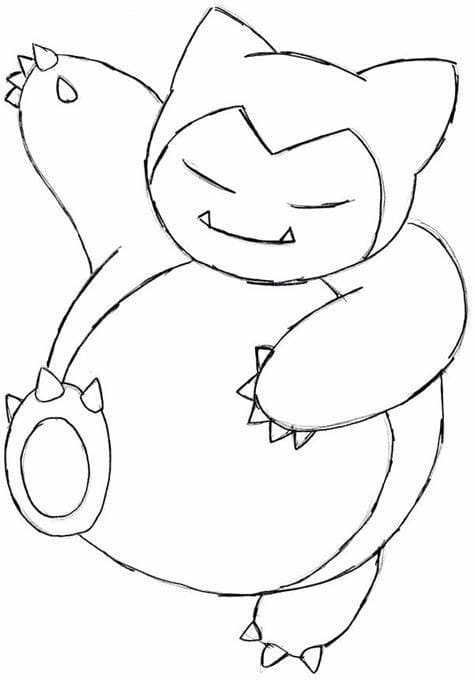 Skriv ut Snorlax fargelegging