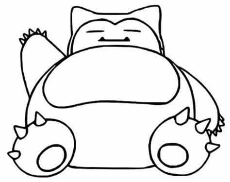 Snorlax bilde fargeleggingsside