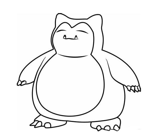 Snorlax omriss fargeleggingsside