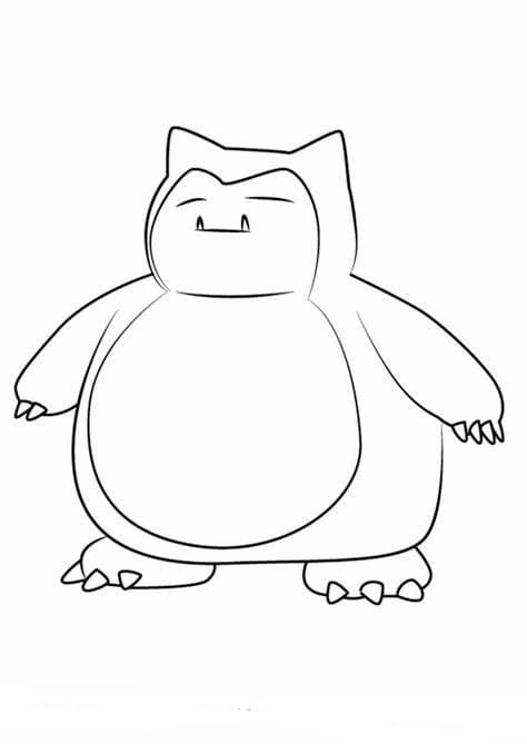 Snorlax Stående fargelegging