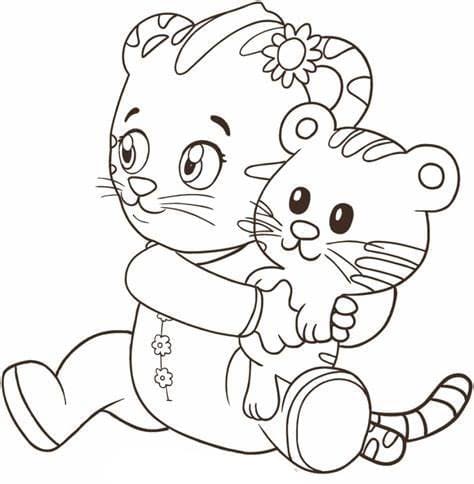 Søte Daniel Tiger fargelegging