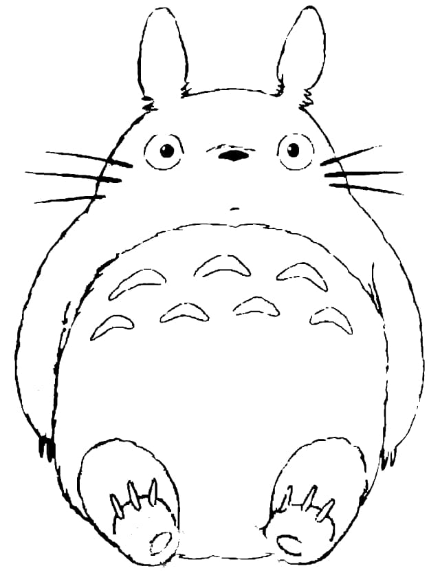 Totoro sitter fargelegging