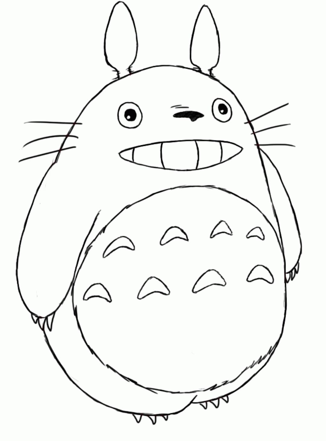 Totoro stående fargelegging