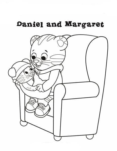 Utskrivbar Daniel Tiger fargelegging