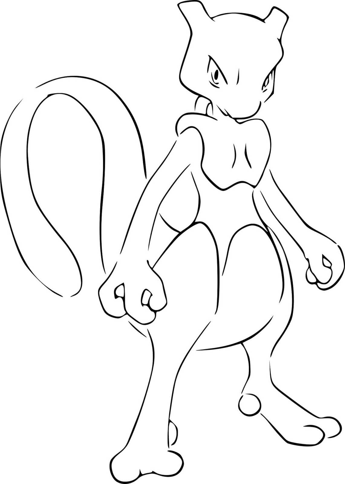 Utskrivbar Mewtwo fargeleggingsside