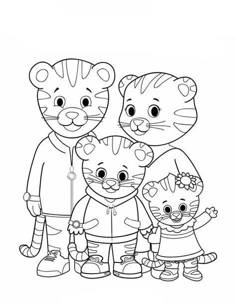 Utskrivbart Daniel Tiger bilde fargelegging