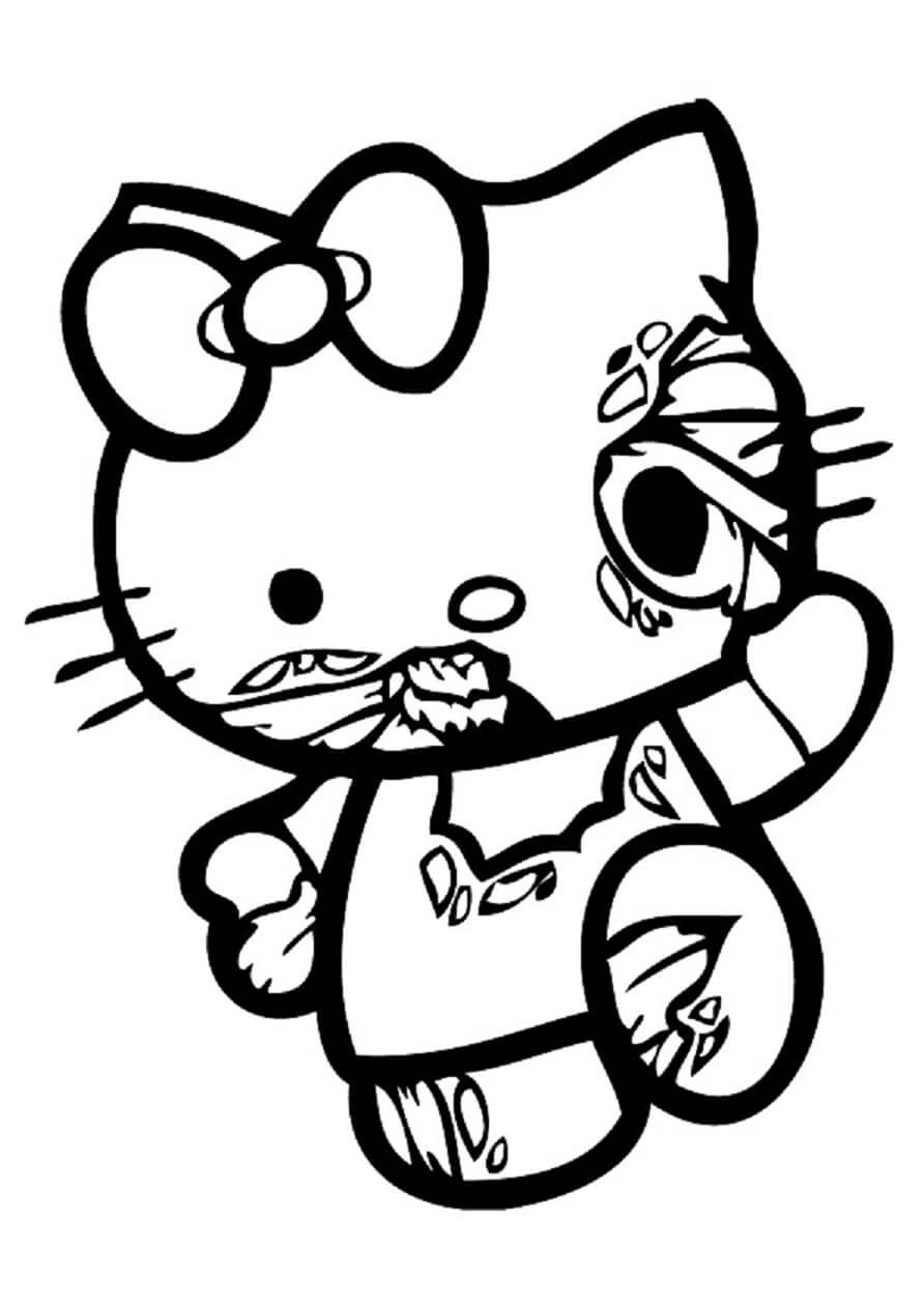 Zombie Hello Kitty fargeleggingsside