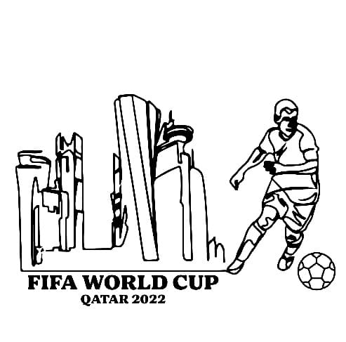 2022 FIFA verdensmesterskap fargeleggingsside